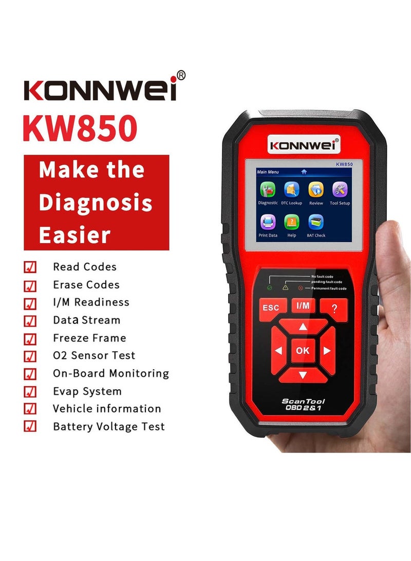 Konnwei Universal Car Automotive Code Scanner Diagnostic Tool - Image 2